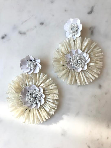 flower statement earrings